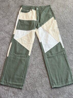 SHEIN Block Color High Wasted Boyfriend Jeans